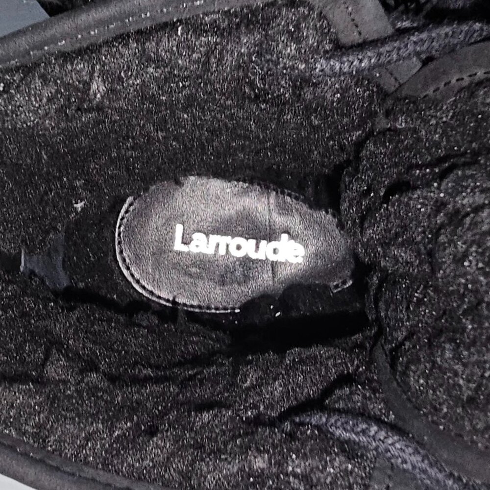 Larroude Vail Hiking Boot Water Resistant Shoe Black Grey Tweed Nubuck 7.5 - Picture 10 of 13